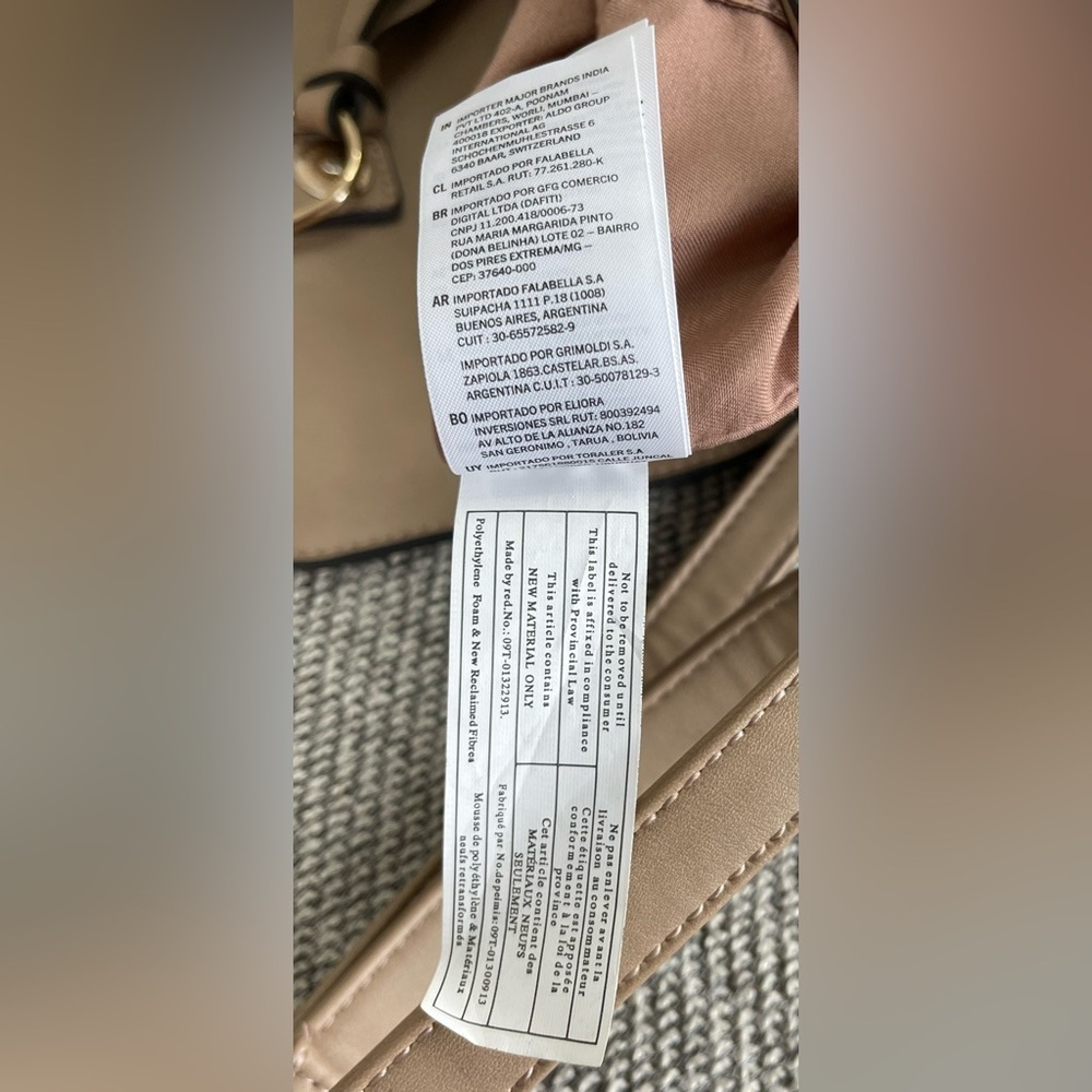 Aldo Tan Satchel With Structured Design And Tasse… - image 6